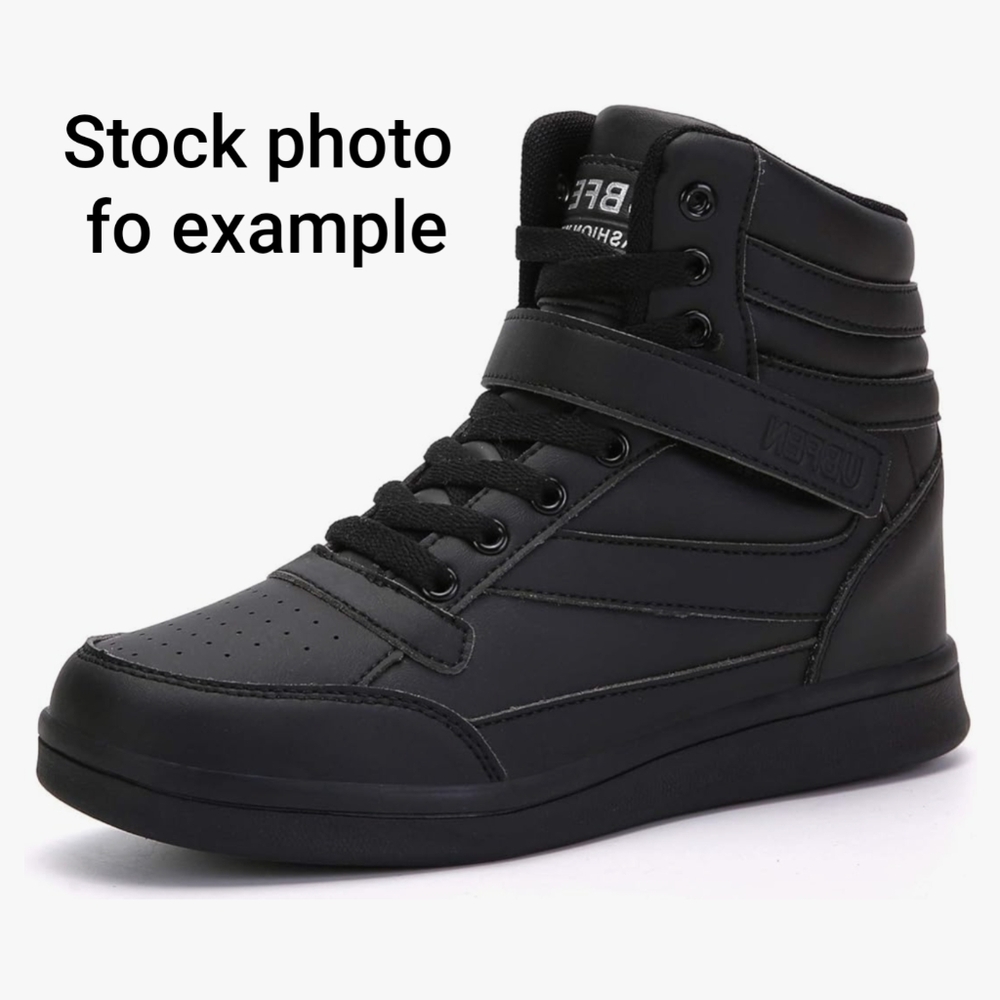 Stylish Black Women's High-Top Sneakers - Picture 2 of 12